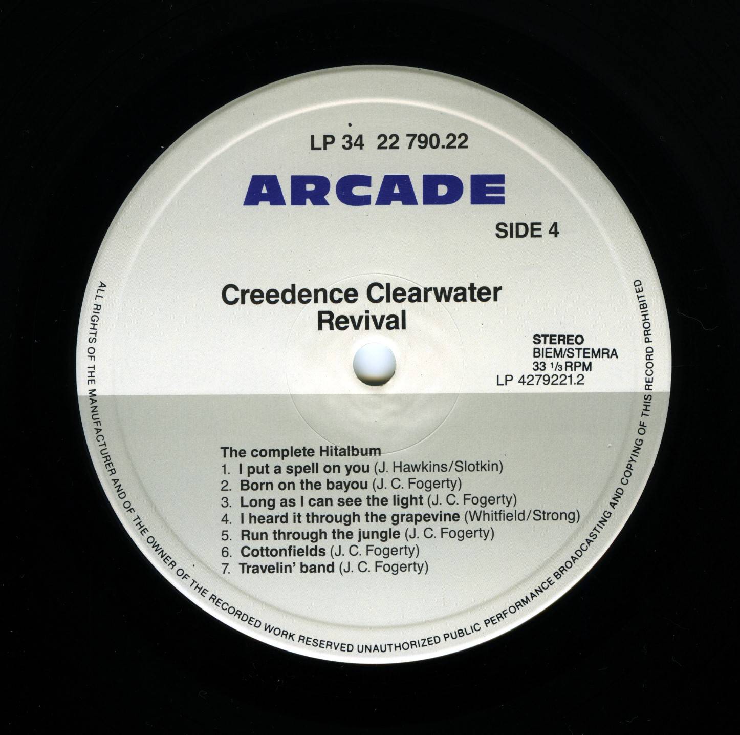 Creedence Clearwater Revival The Complete Hit Album [lp label d esp]